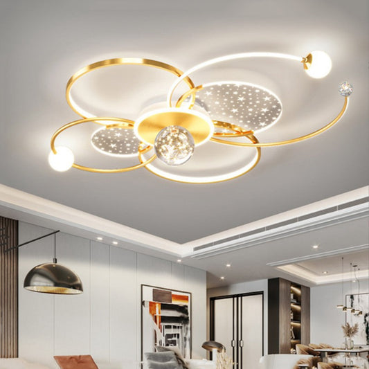 Modern Gypsophila Living Room Chandelier Smart Indoor Decorative Light With Remote Control Stylish Minimalist Hall Ceiling Lamp