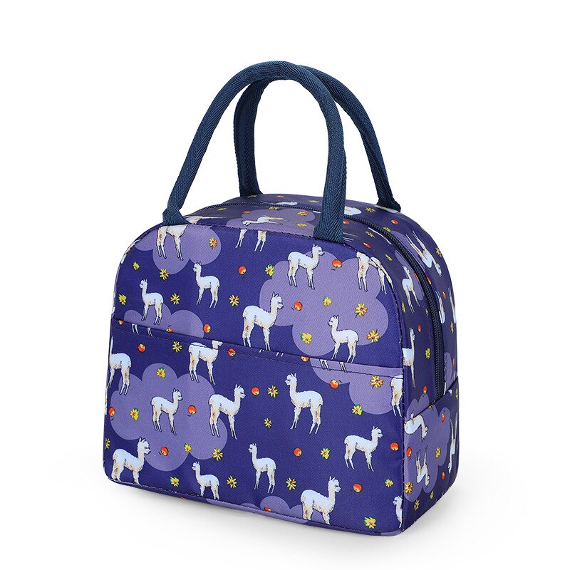 New Portable Lunch Bag Portable Insulated Canvas Lunch Bag Ladies Kids Breakfast Storage Bag Food Cooling Insulation Container