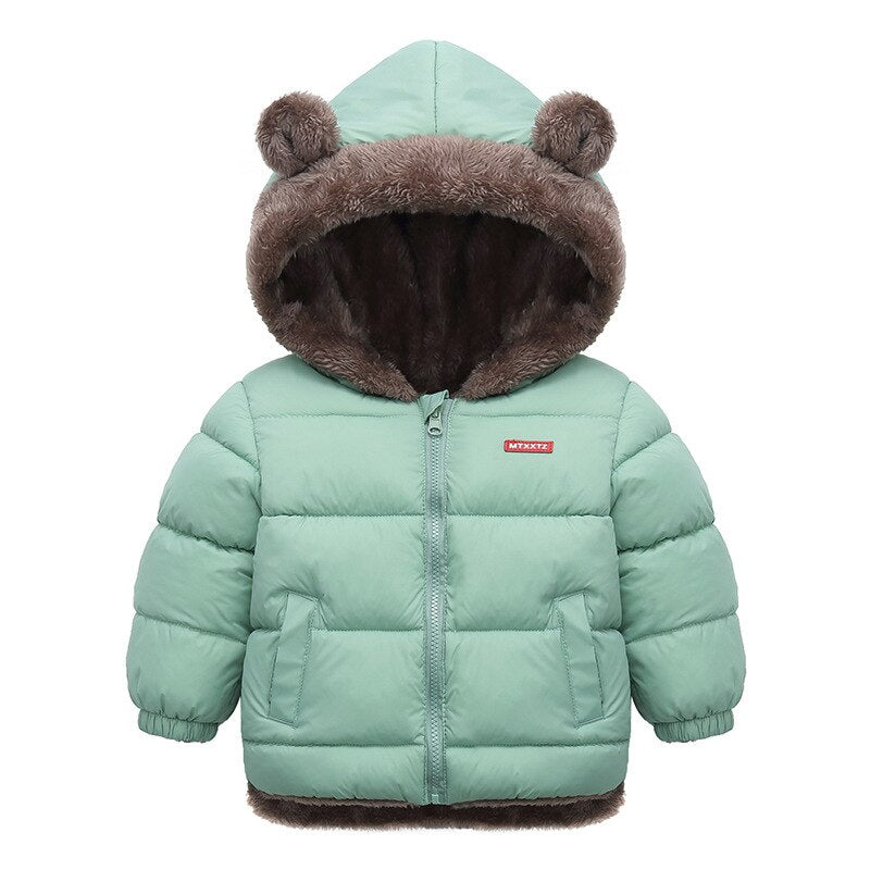 2022 Winter Toddler Baby Boys Jackets For Boys Hooded Thick Warm Girls Down Jacket Children&#39;s Outerwear Coats Kids Clothes 2-6Y