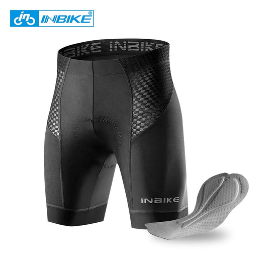 INBIKE Pro Cycling Shorts 3D Thickened Pad MTB Bike Shorts Shockproof Men Downhill Tights Summer Breathable Bicycle Shorts SA004