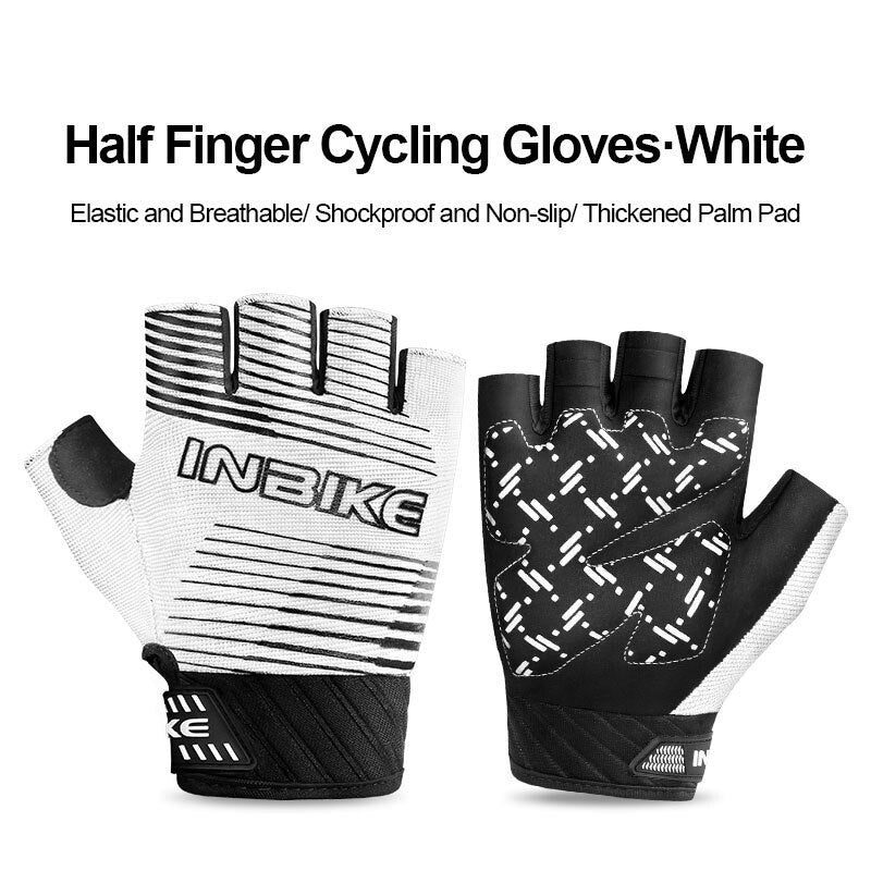 INBIKE 2023 Shockproof Cycling Gloves Fingerless MTB Bicycle Gloves Summer for Men Fitness Outdoor Sports Gym Bike Accessories