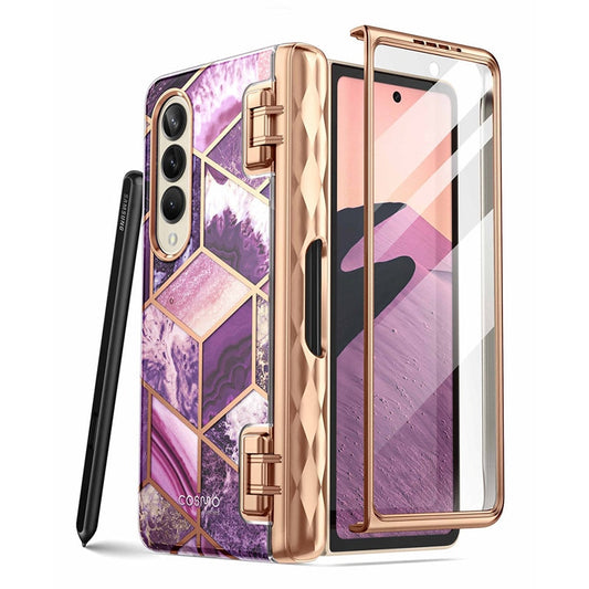 For Samsung Galaxy Z Fold 4 Case 5G (2022) I-BLASON Cosmo Slim Stylish Protective Bumper Case with Built-in Screen Protector