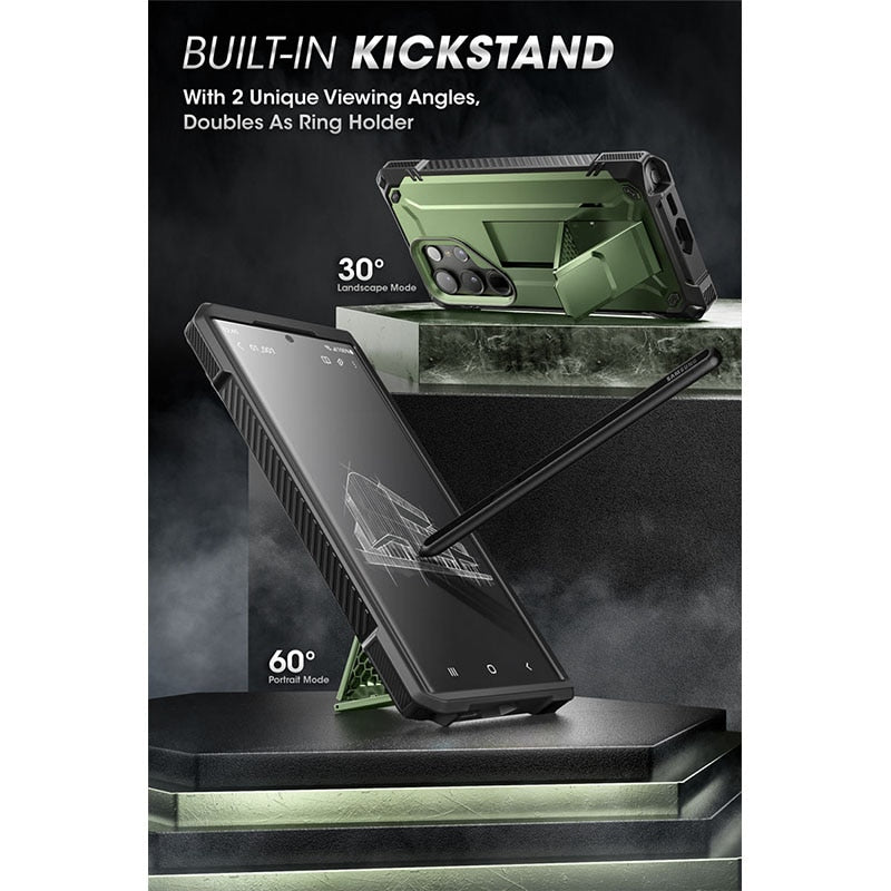For Samsung Galaxy S23 Ultra Case / S22 Ultra Case SUPCASE UB Slim Rugged Shockproof Protective Case with Built-in Kickstand