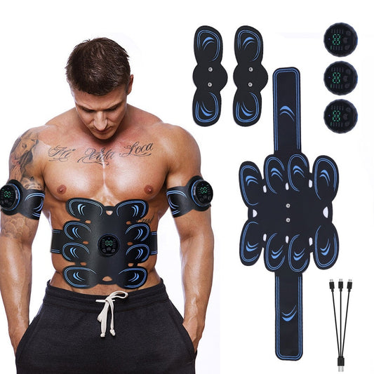 Electronic Muscle Toner EMS Stimulator Abdominal Toning Belt Abs Muscle Training Device Sports Fitness Workout Equipment Unisex