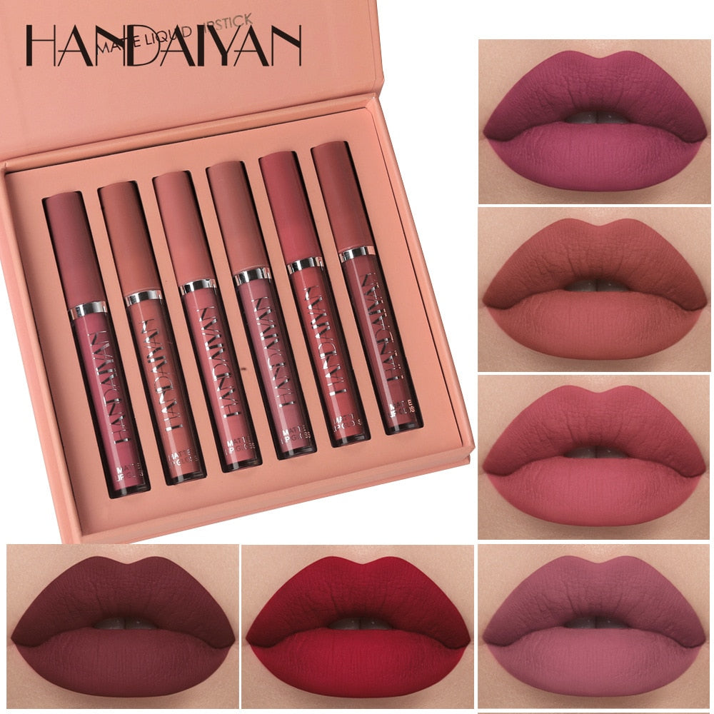 Makeup Lipstick Is Not Easy To Dip Cup Matte Liquid Lipstick 6 Lip Gloss Lip Glaze Set Wholesale Matte Lipstick  Lazy Lipstick