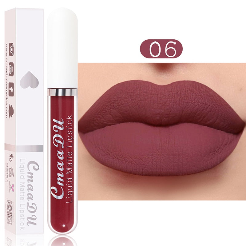 Lip Gloss Long Lasting Matte Velvet Lip Stick Lip Makeup Liquid Lipstick Women Beauty Sexy Red Waterproof Cosmetics Lipgloss