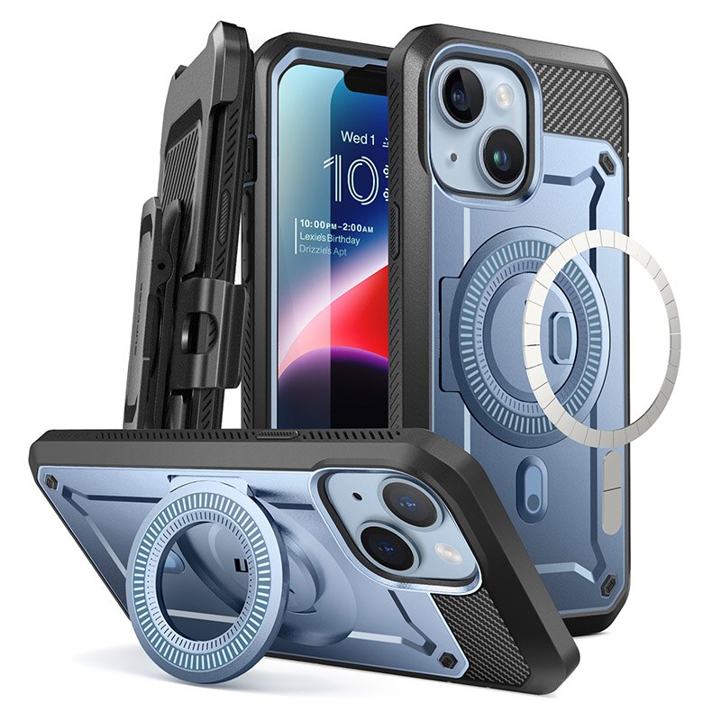 For iPhone 14 Plus Case 6.7“ 2022 SUPCASE UB Pro Mag Full Body Rugged Case with Built-in Screen Protector Kickstand Belt-Clip