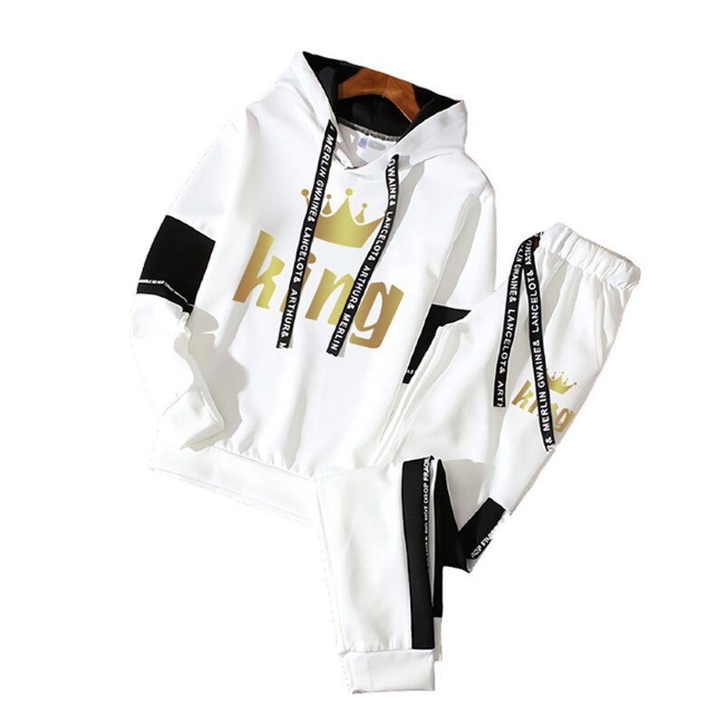 2022 New Couple Tracksuit Hooded Sweatshirts +Jogging Sweapants 2PCS Suits Spring Fall Classic Men Women Daily Casual Sports Kit