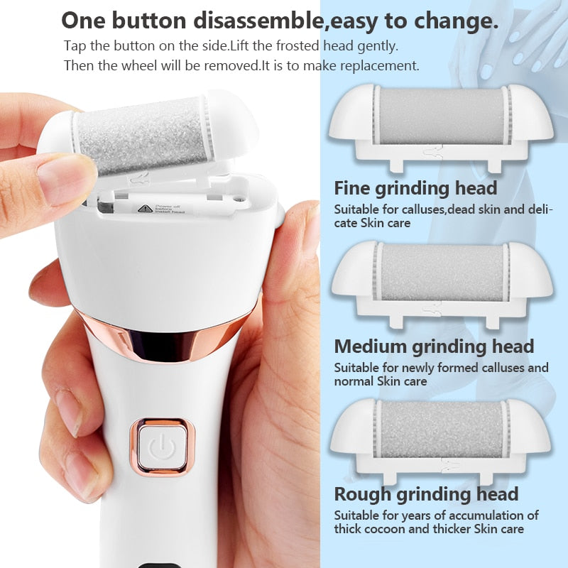 Electric Callus Remover Professional Pedicure Feet Tools Waterproof Foot Care Tools Foot File Hard Skin Remover Rechargeable