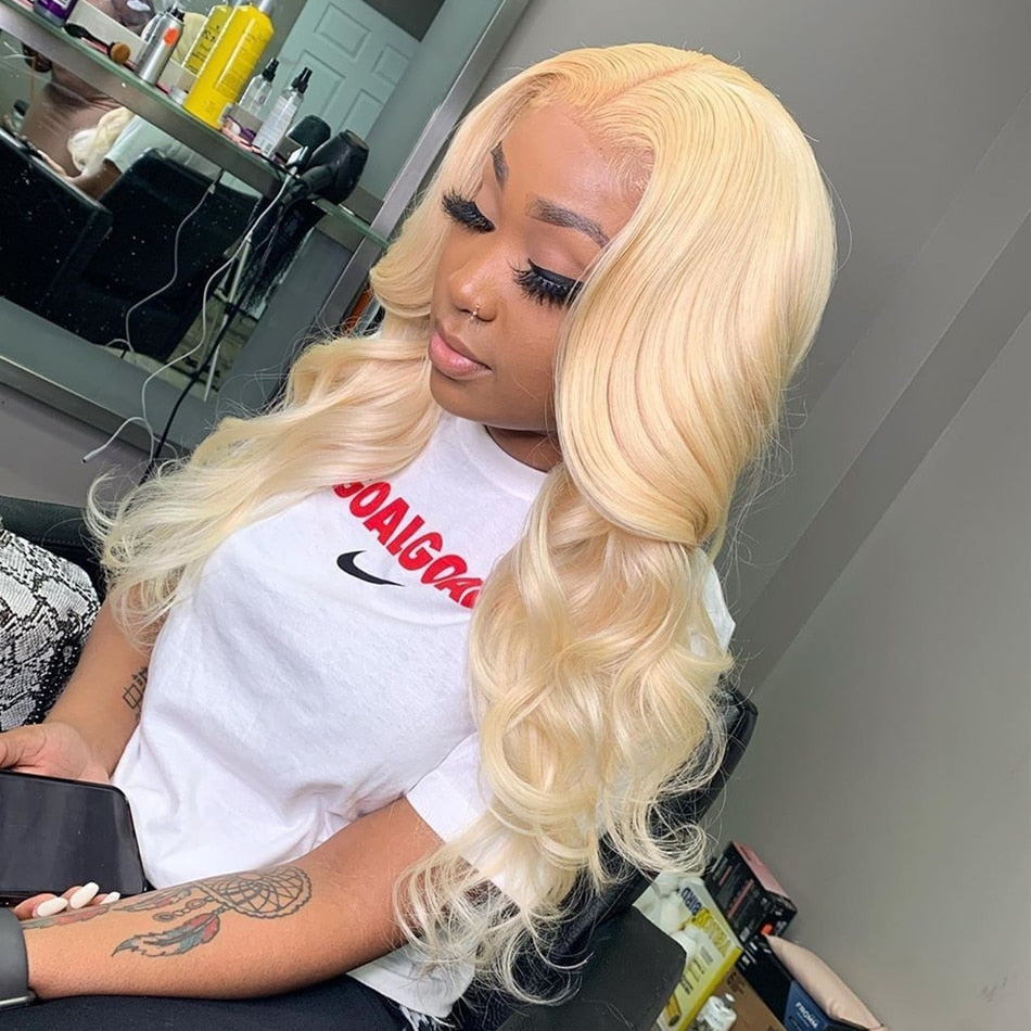 613 Blonde 13x4 13x6 HD Lace Front Human Hair Wigs Body Wave DACHIC Brazilian Remy Human Hair Wig 30 Inch HD Lace Frontal Wig