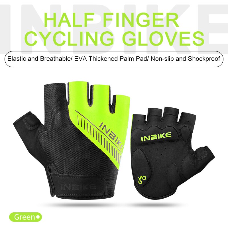 INBIKE 2023 Shockproof Cycling Gloves Fingerless MTB Bicycle Gloves Summer for Men Fitness Outdoor Sports Gym Bike Accessories