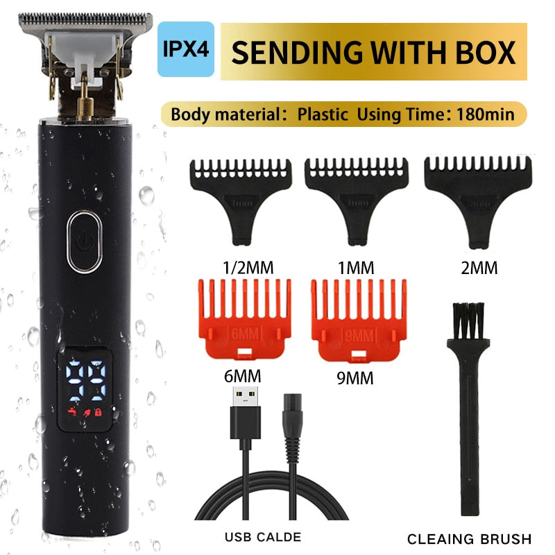 Vintage T9 Electric Hair Clipper Hair Cutting Machine Professional Men&#39;s Electric Shaver Rechargeable Barber trimmer for men USB