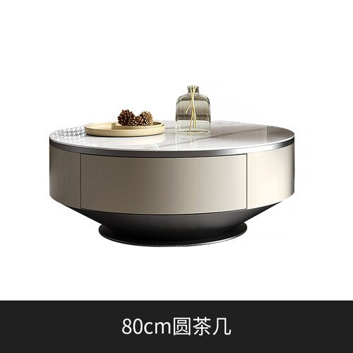 Nordic Luxury Coffee Tables Living Room Metal Low Minimalist Side Table Set Of Round Stainless Steel Table Basse Home Furniture