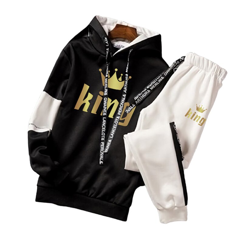 2022 New Couple Tracksuit Hooded Sweatshirts +Jogging Sweapants 2PCS Suits Spring Fall Classic Men Women Daily Casual Sports Kit
