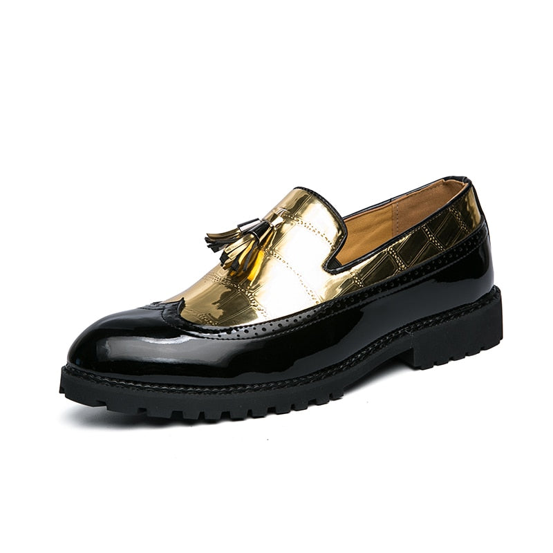 New Tassel Casual Loafers Men Leather Shoes Fashion Wedding Party Shoes Luxury Men Designer Business Flats Shoes Plus Size 38-47