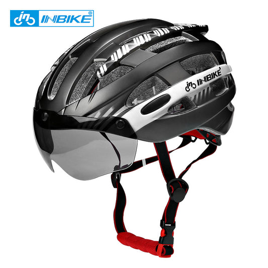 INBIKE Cycling Helmet Ultralight Bicycle Helmets Man with Goggles MTB Bike Helmet Men Women Mountain Road Sport Specialiced MX-3