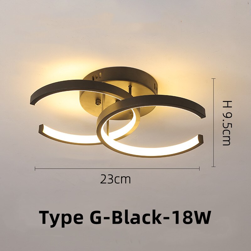 Modern LED Aisle Ceiling Lights Black White Corridor Light Balcony Lights Ceiling Lamp For Bedroom Living Room Home Lighting