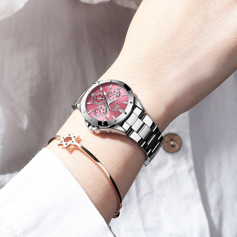 Sell watches women fashion luxury watch fashion All Stainless Steel High Quality Diamond Ladies Watch Women Rhinestone Watches
