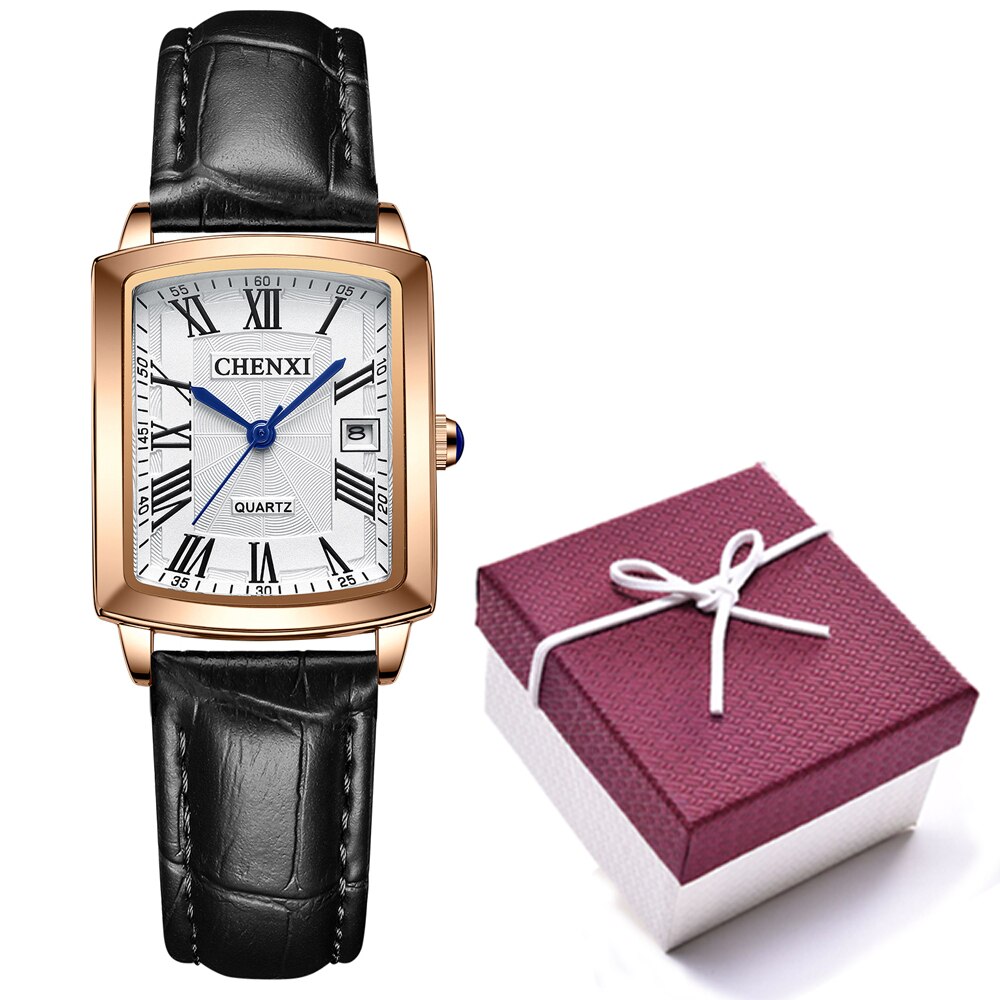 CHENXI Fashion Women Watches Top Brand Luxury Waterproof Ladies  Quartz Watch Leather Strap Wristwatch Female Clock Montre Femme