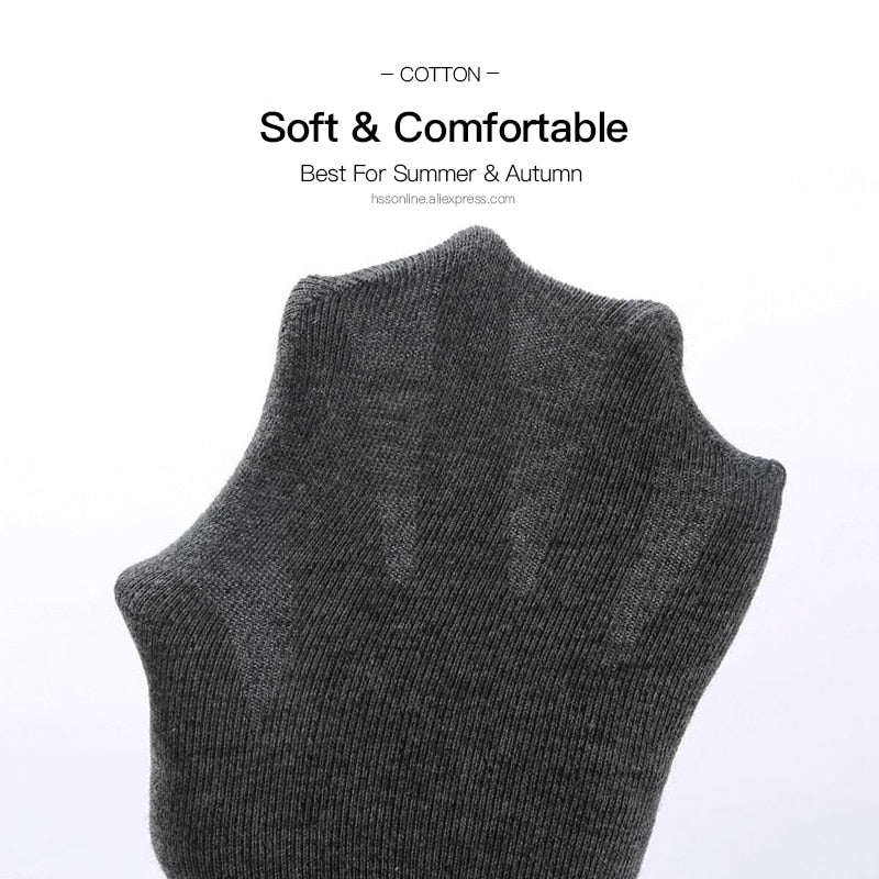 Box Pack Men&#39;s Cotton Socks 10Pairs/Box Black Business Men Socks Soft Breathable Summer Winter for Man Boy&#39;s Gift Size EUR39-45