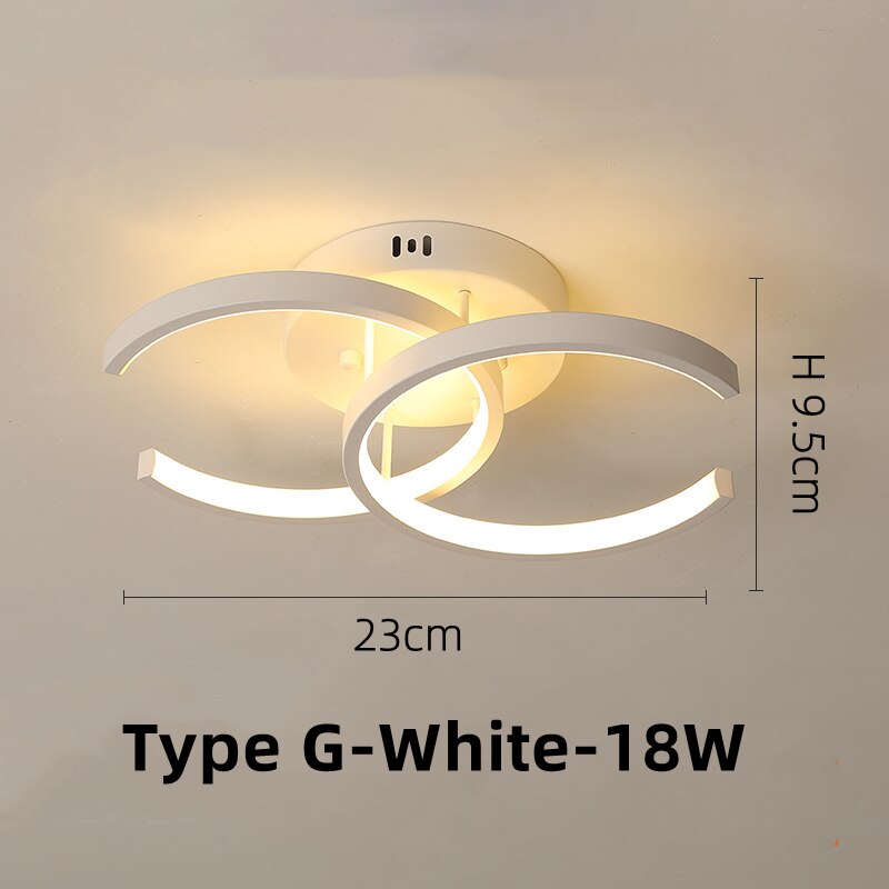 Modern LED Aisle Ceiling Lights Black White Corridor Light Balcony Lights Ceiling Lamp For Bedroom Living Room Home Lighting
