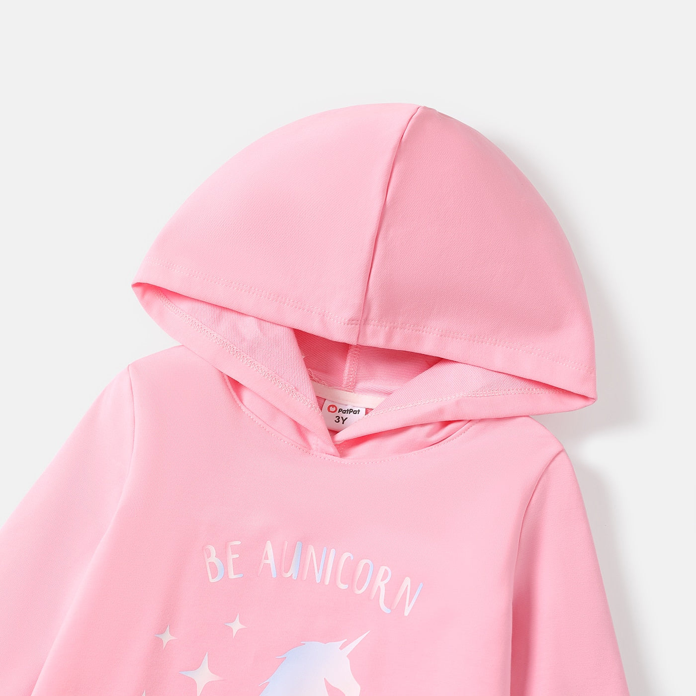 PatPat 2pcs Toddler Girl Unicorn Print Cotton Hoodie Sweatshirt and Gradient Color Leggings Set