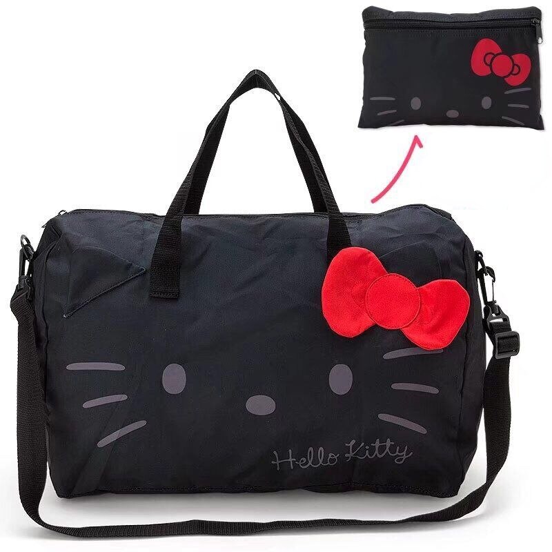 Luggage Bag Women&#39;s Large Capacity Solid Portable Travel Bag Travel Bag Cute Short-Distance Canvas Travel Buggy Bag