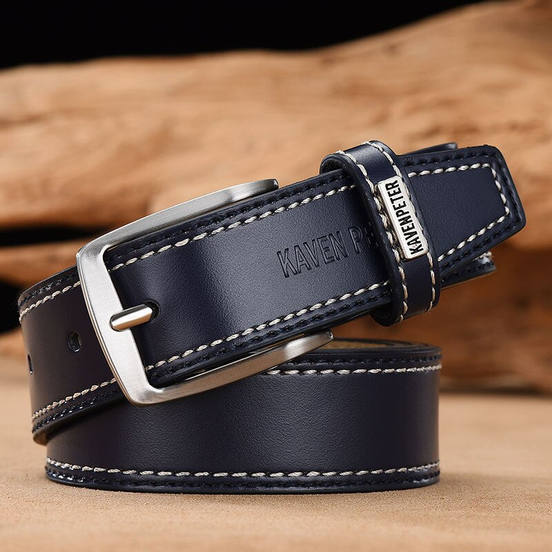 Fashion Men Belts Genuine Leather Luxury Designer Brown Vintage Waist Belt For Jeans Cinturon Cowboy Hombre Dropshipping