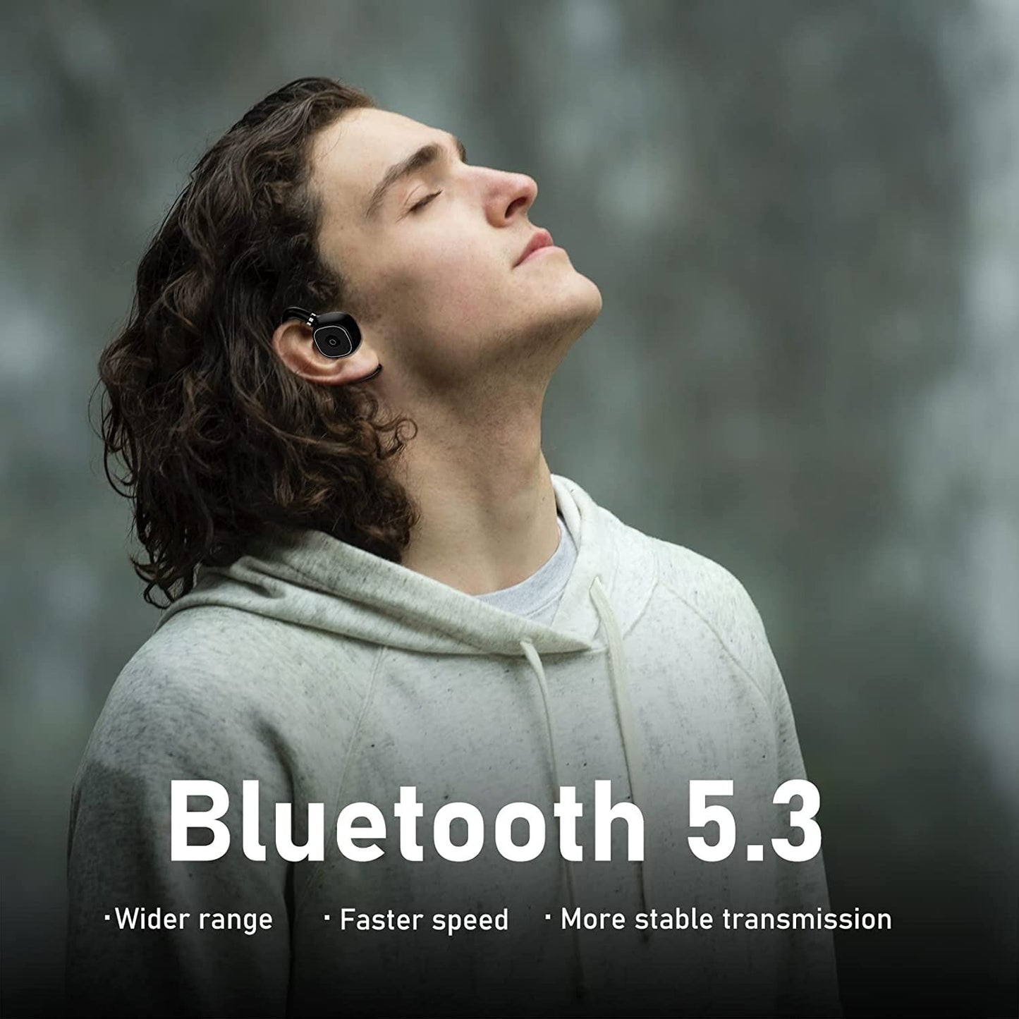 TWS Bluetooth 5.3 Earphones WIth Mic Wireless Headphones HiFi Stereo Ear Hook Earbuds Noise Reduction Sports Waterproof Headsets