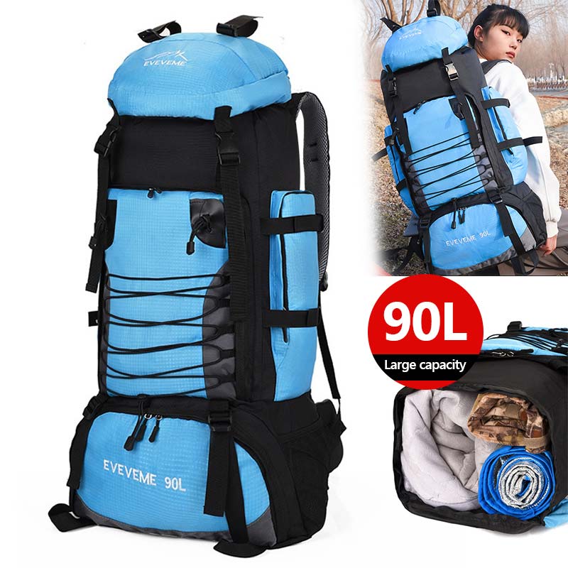 Travel Bag Camping Backpack Hiking 90L 80L, Army Climbing Bags Mountaineering Large Capacity Sport Bag, Outdoor Military Backpacks