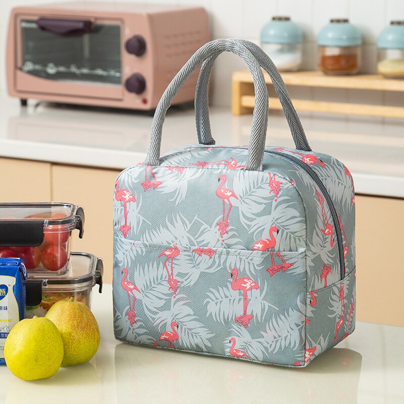 Portable Lunch Bags  For Kids Handigs Thermel Insulatad Camvas Tite Pouch  Scholl Bento  Picnic Food Storege Conteiners Kitchen