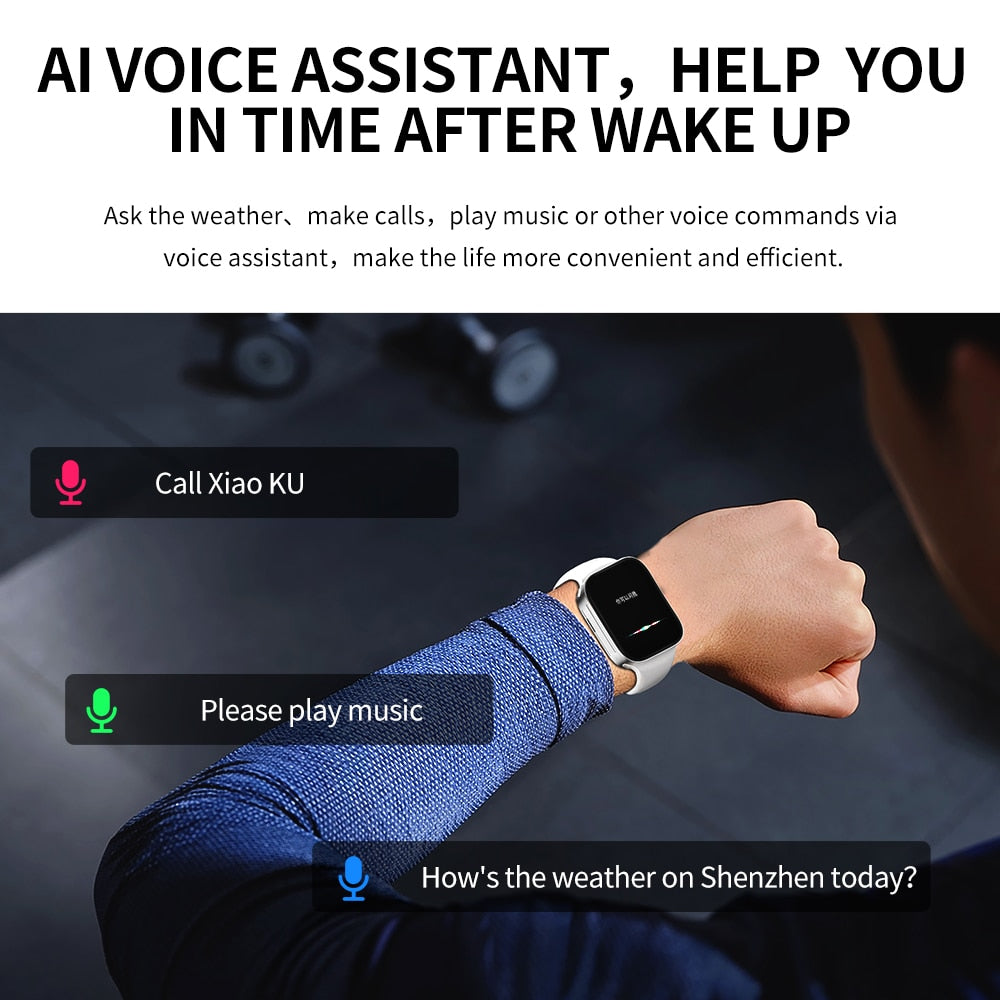 KUMI  KU2 Max Men Smart Watch Bluetooth Call Sport Fitness Heart Rate Blood Pressure Sleep Monitor IP67 Waterproof Women Smartwa