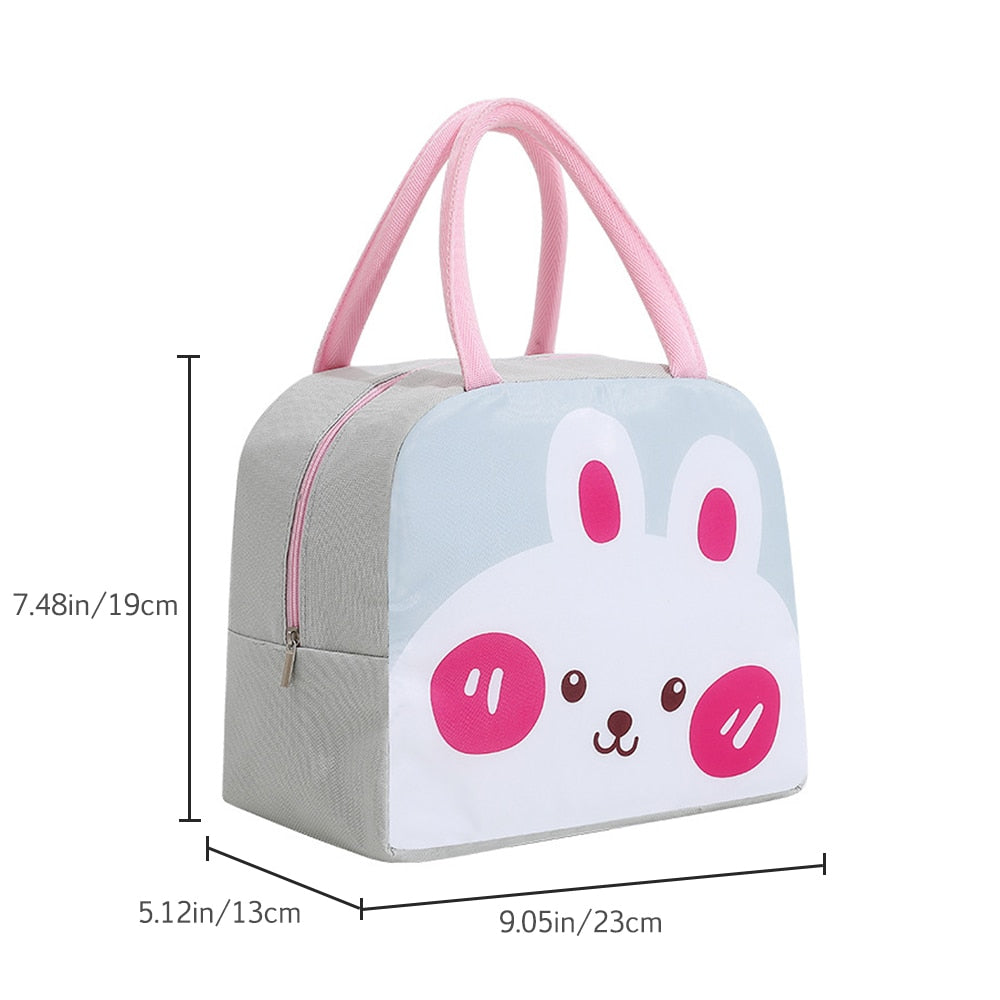 Cartoon Lunch Bag Portable Insulated Thermal Lunch Box Picnic Supplies Bags Milk Bottle For Women Girl Kids Children 2022 New