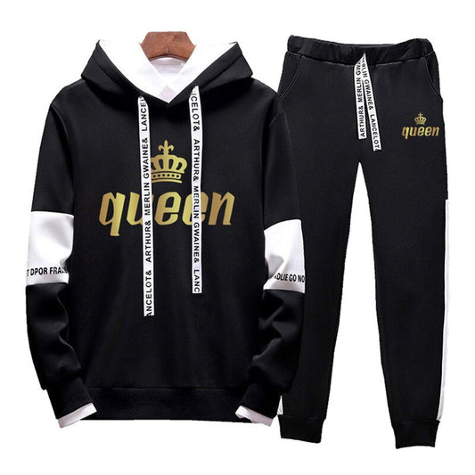 2022 New Couple Tracksuit Hooded Sweatshirts +Jogging Sweapants 2PCS Suits Spring Fall Classic Men Women Daily Casual Sports Kit