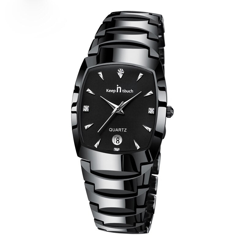 Fashion Men Women Watches Couple Items For Lovers Stainless Steel Quartz Date Clock Casual Business Style His Hers Watch Sets