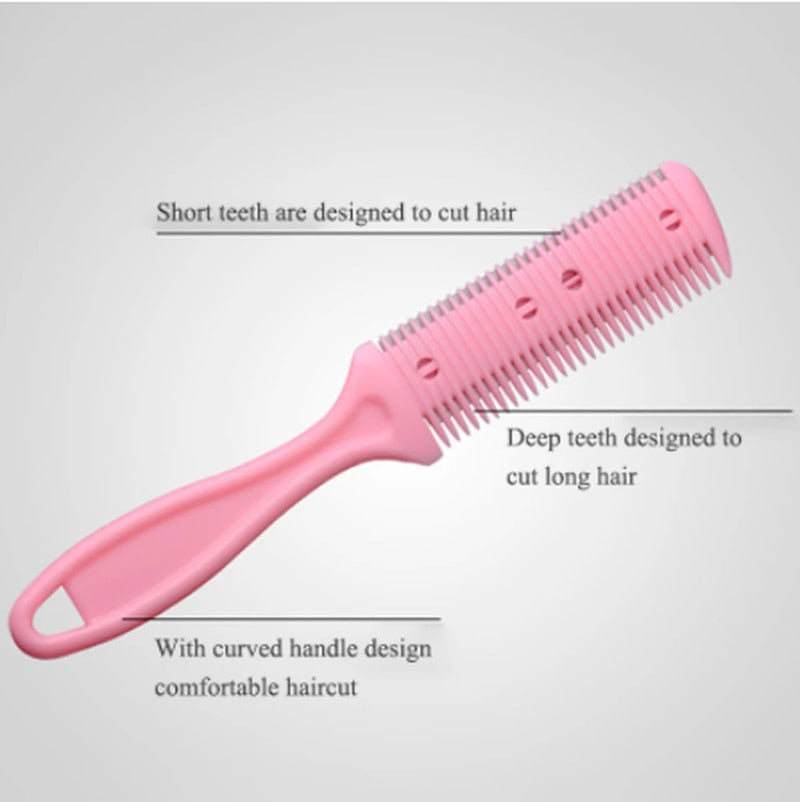 1 Pc Multicolor Hair Cut Barber Styling Scissor Razor Magic Blade Combs Hairdressing Tool Kit Double-Sided Knife Hair Scissors