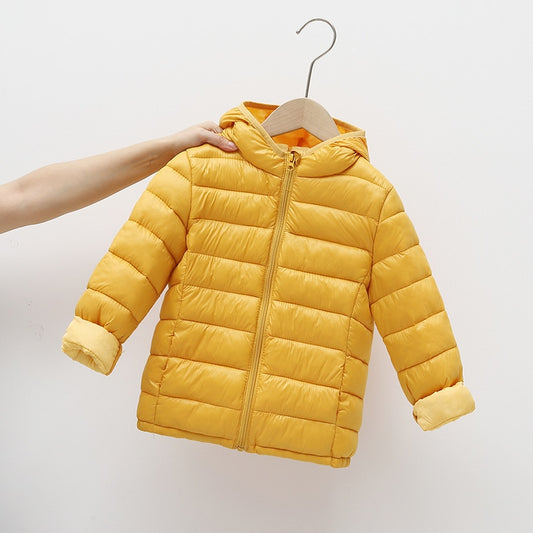 Winter Girls Thick Coats Fleece Warm Down Cotton Mid-Length Jackets Gloves Hooded Parka Coats Children&#39;s Outerwear Clothes