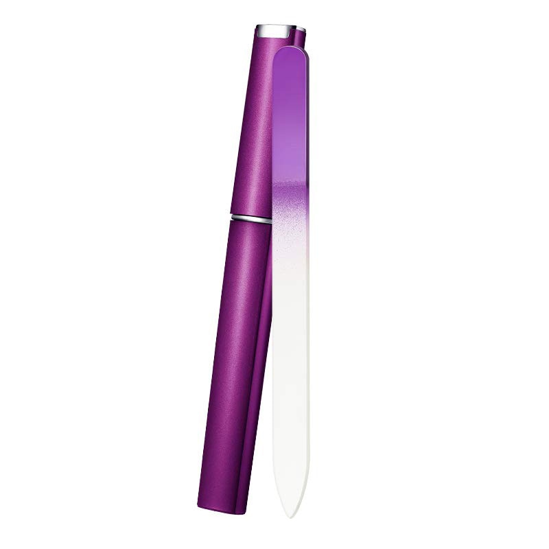 Premium Glass Nail File With Case, Crystal Nail File, Professional Salon Manicure Tool For Natural Nails Available On Both Sides