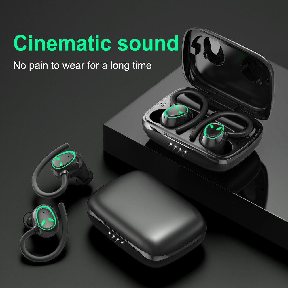 TWS Bluetooth Wireless Headphone 9D Stereo Sports Bluetooth V5.1 Earphones LED Waterproof Earbuds Headsets with Dual Microphone