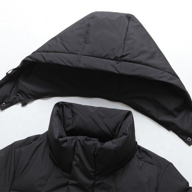 2022 New Arrival Winter Down Jackets Men Overcoat Fashion Thicken Warm 90% White Duck Down Coats for Men Hooded Black Long Parka