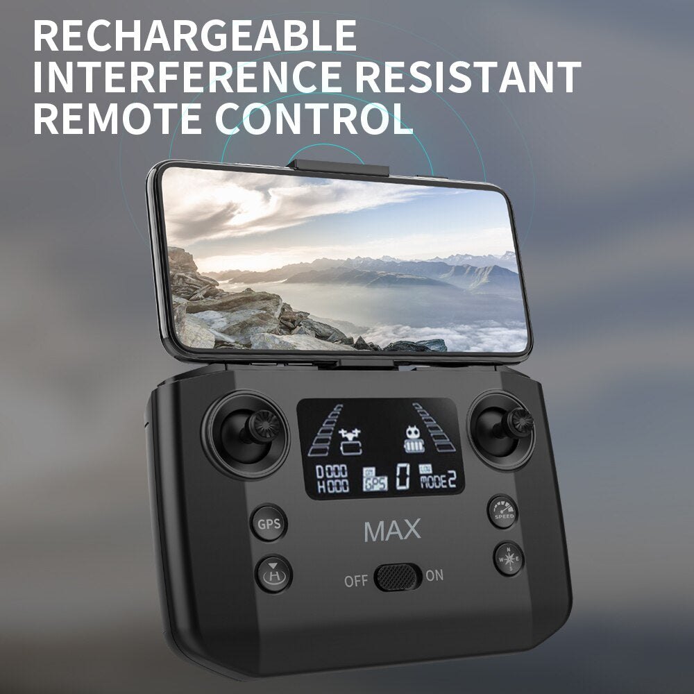 HGIYI KF101 Max Drone 4K Professional 5G WIFI Dron HD EIS Camera Anti-Shake 3-Axis Gimbal Brushless Motor RC Foldable Quadcopter