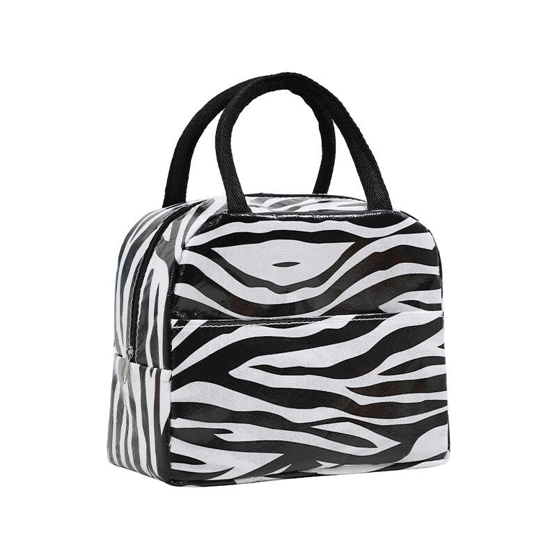 New Portable Lunch Bag Portable Insulated Canvas Lunch Bag Ladies Kids Breakfast Storage Bag Food Cooling Insulation Container