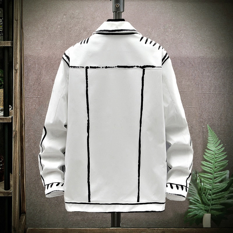New Spring Autumn Casual Jackets Korean Fashion Short Lapel coat Decoration Body Men&#39;s Jacket High Quality Hip Hop Coats Men
