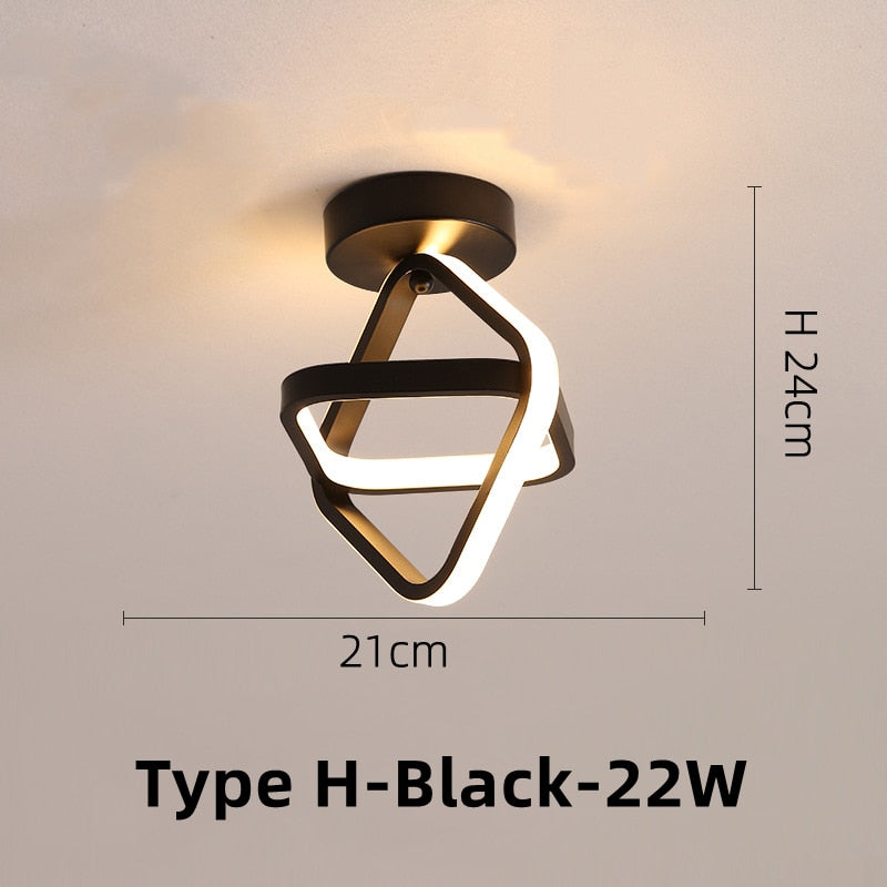 Modern LED Aisle Ceiling Lights Black White Corridor Light Balcony Lights Ceiling Lamp For Bedroom Living Room Home Lighting