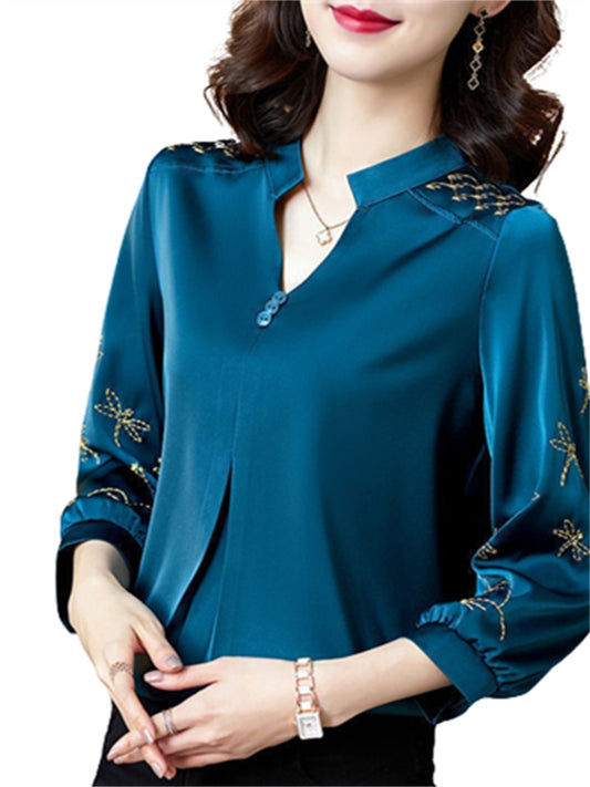 5XL Large Size Women Spring Summer Blouses Shirts Lady Fashion Casual Long Sleeve Turn-down Blusas Tops WY0391