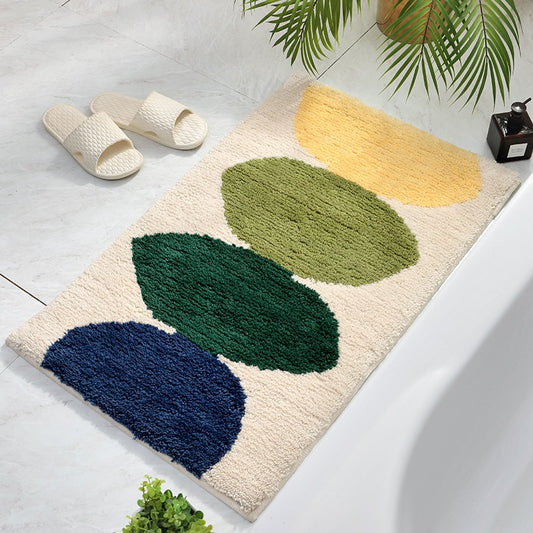 High Quality Bath Mat Simple Style Flocking Bathroom Non-slip Mat Bathroom Door Mat Microfiber Bathroom Carpet