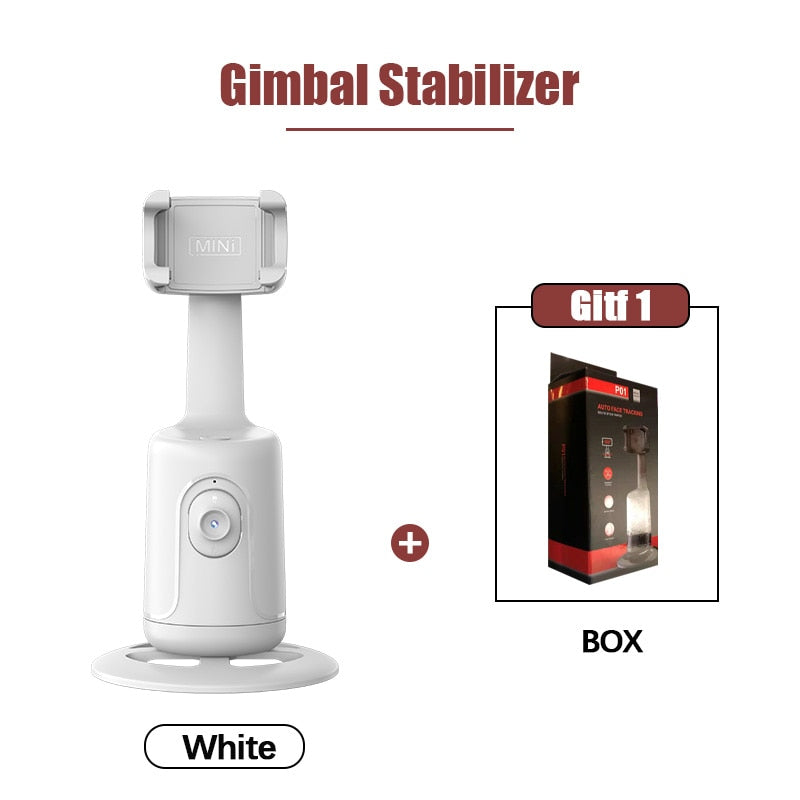 FANGTUOSI 2022 New 360 Rotation follow-up Gimbal Stabilizer Monopod Desktop tracking gimbal For Tiktok live photography