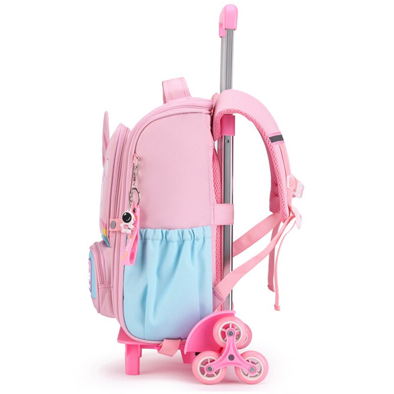 School Bag With Wheels For Boys Girls School Trolley Backpack For Girls Waterproof Wheeled Backpack For School Bags Trolley Bags