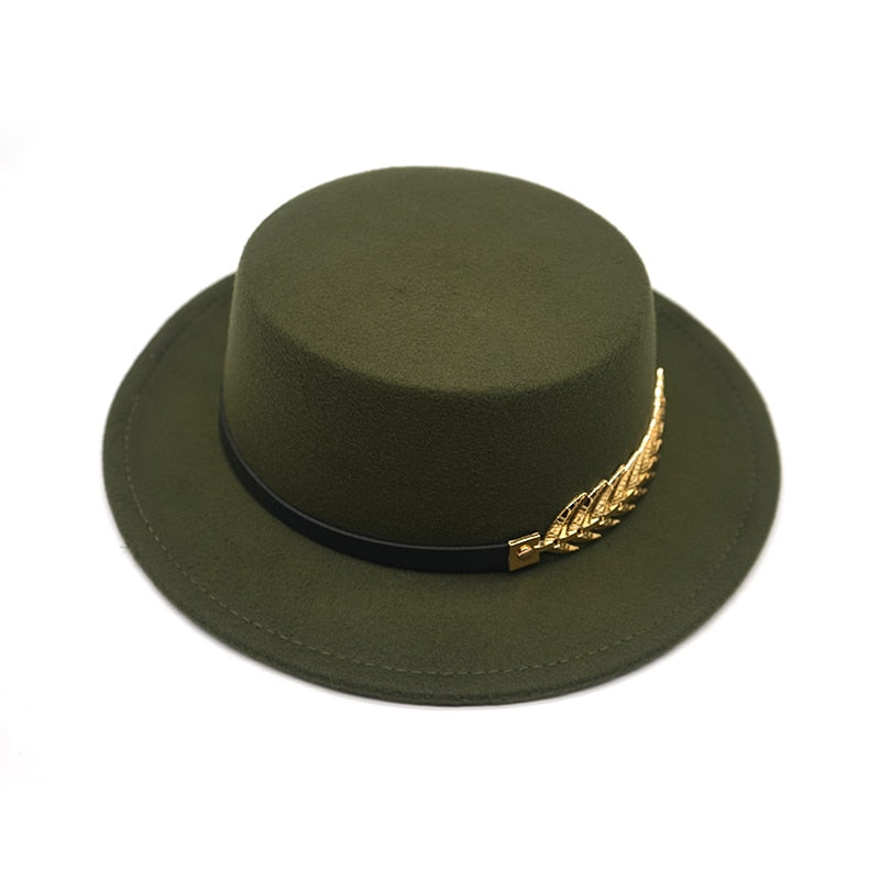 Autumn Winter Women Men Wool Vintage Trilby Felt Fedora Hat Ribbon With Wide Brim Gentleman Elegant  For Lady Flat top Jazz Caps