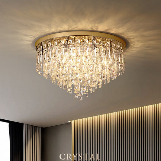 Modern Bedroom Crystals E14 Ceiling Lamp Lustre Lamp Steel Led Ceiling Lights Art Deco Led Chandelier Lighting Fixtures Lamp